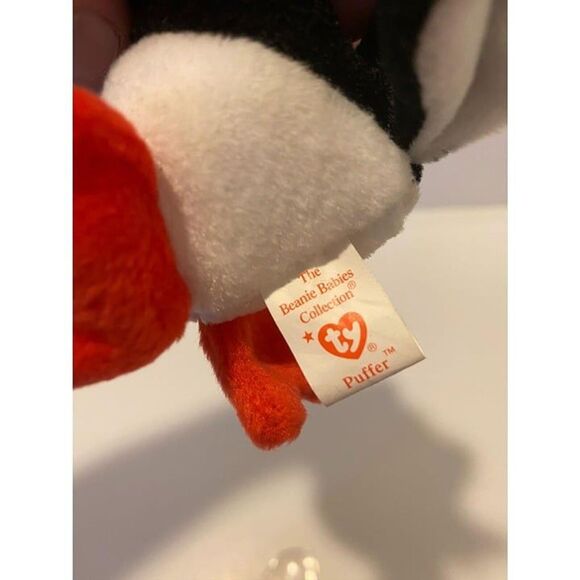 Ty 1997 The Beanie Baby Puffer the Puffin PVC Fill Stuffed Toy - Picture 4 of 8